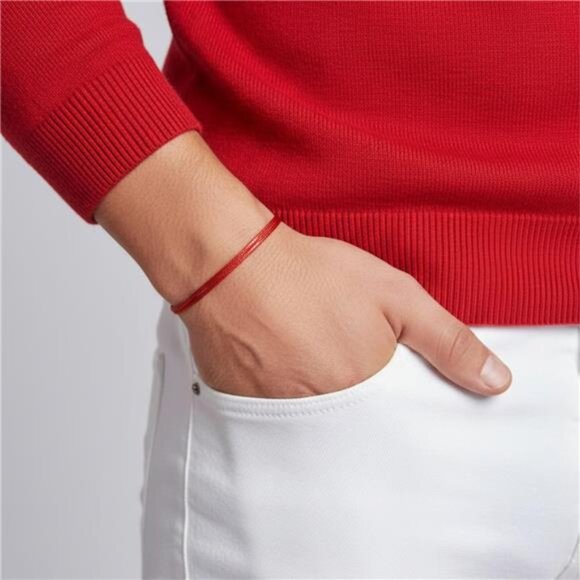 Red String Bracelet Adjustable Kabbalah Protection Evil Eye Waterproof Unisex - Picture 4 of 7